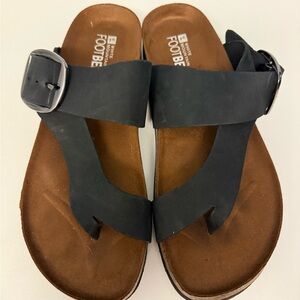 White Mountain Women's Buckle Sandal Black/Brown *No Size*  See Measurements (9)